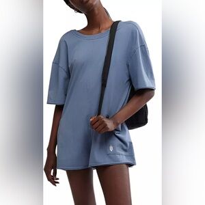 NWT FREE PEOPLE HOT SHOT LARGE MISTY BLUE